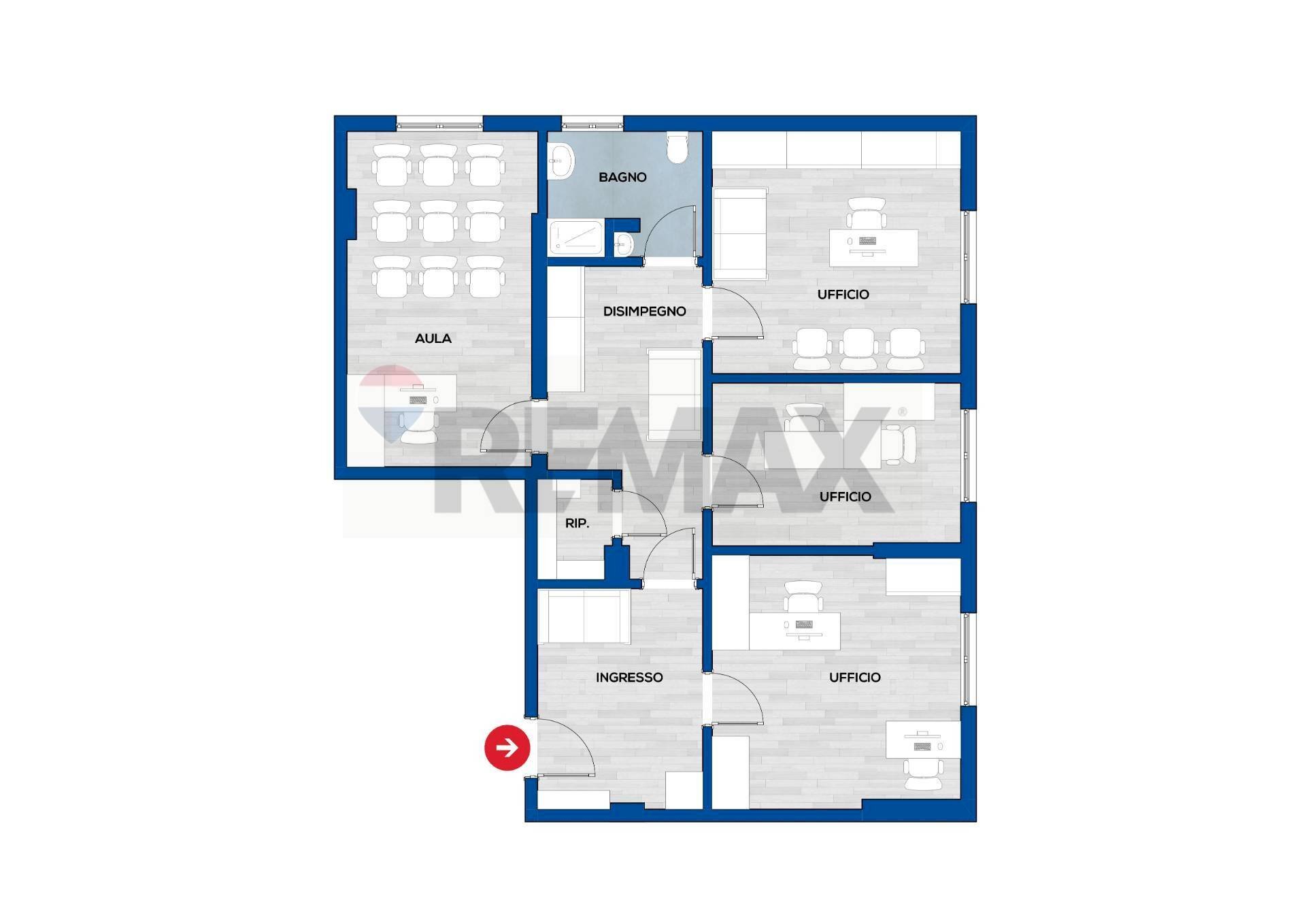 Pianta 2D - Ufficio Sassari - planimetria 1