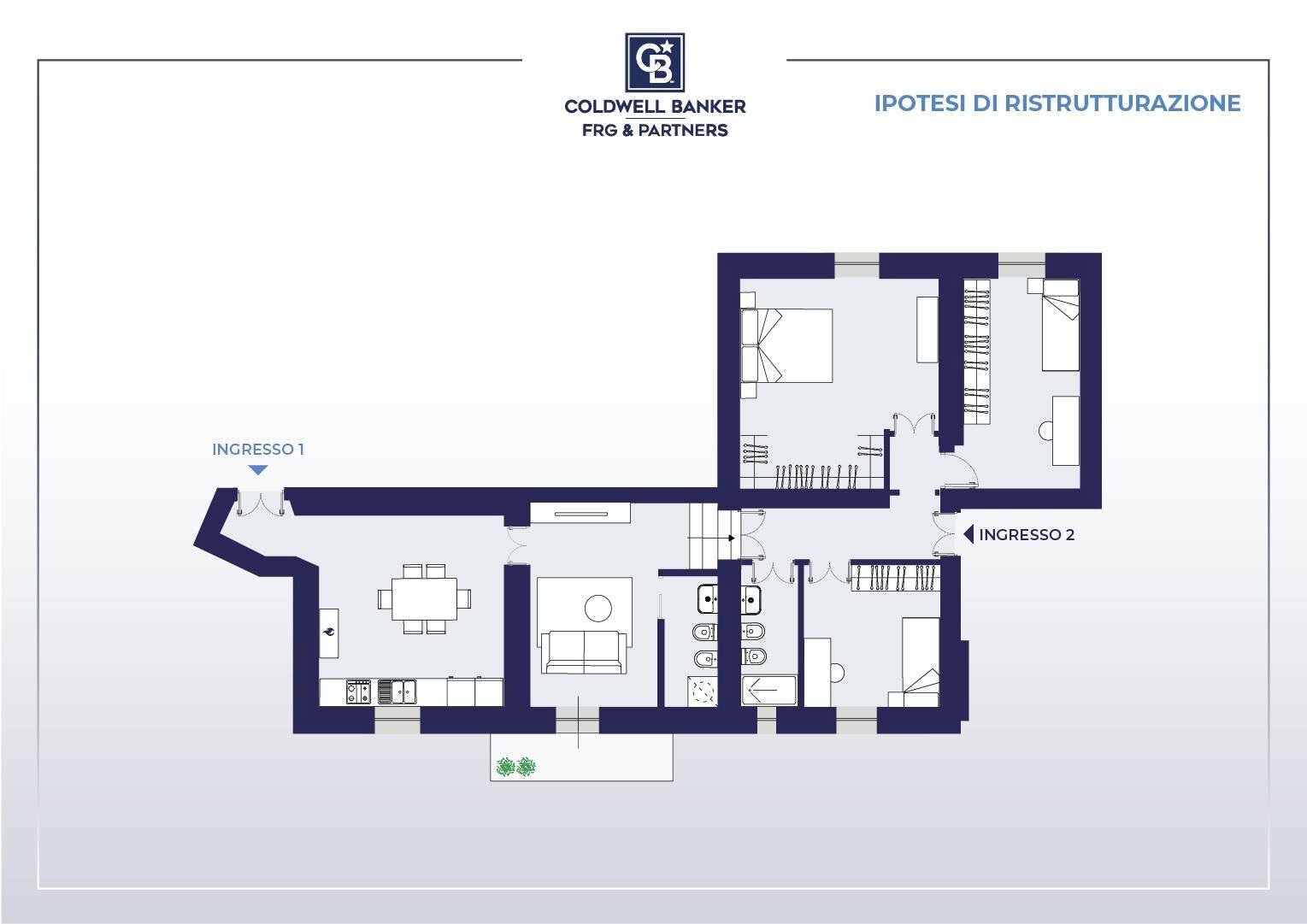 Foto 21 - Four-room apartment Via Roma, Capodimonte - floor plans 1