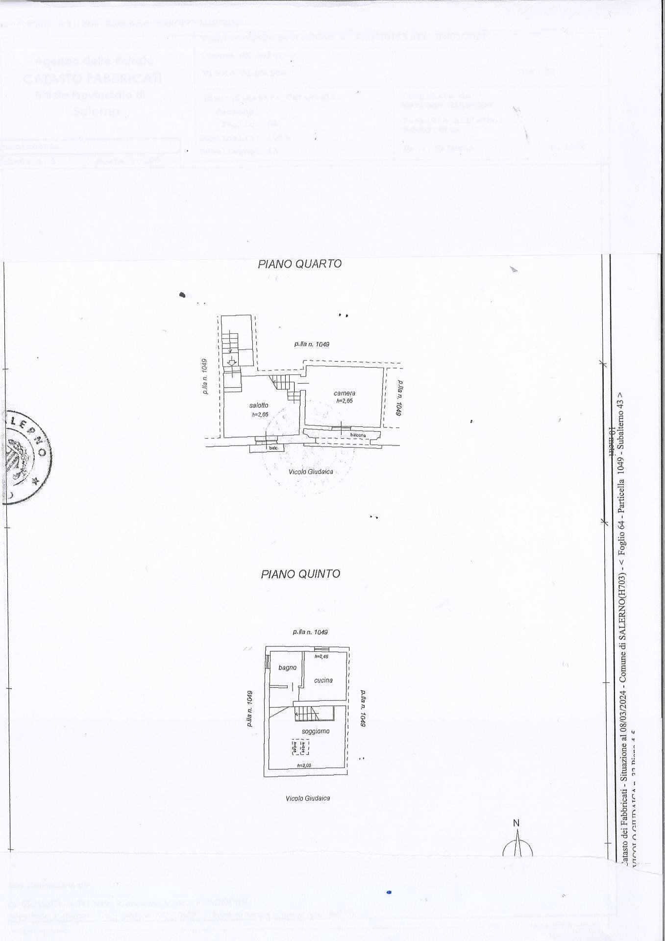 Foto 34 - Four-room apartment Vicolo Giudaica
 
32, Salerno - floor plans 1