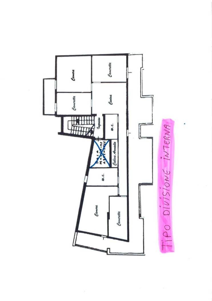 Four-room apartment via Salvatore Morso, Palermo - floor plans 1