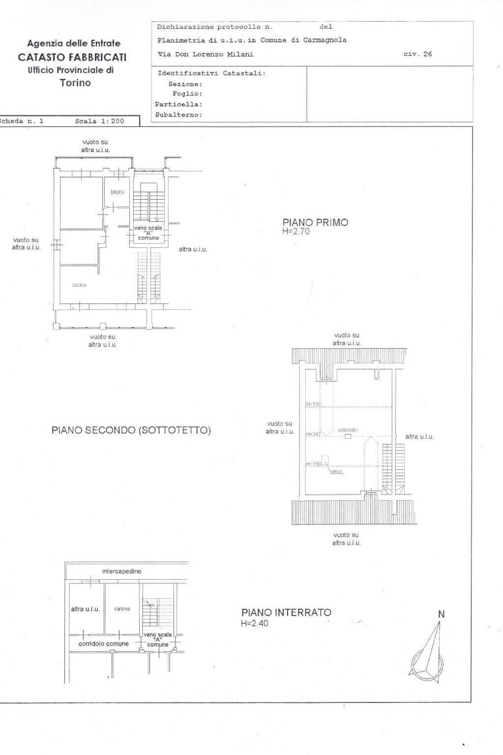 Appartamento via Don Lorenzo Milani, 6, Carmagnola - planimetria 1