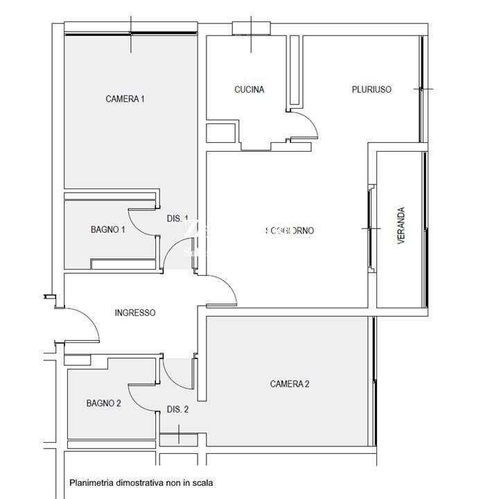 Four-room apartment Bologna (neighborhood San Donato) - floor plans 1
