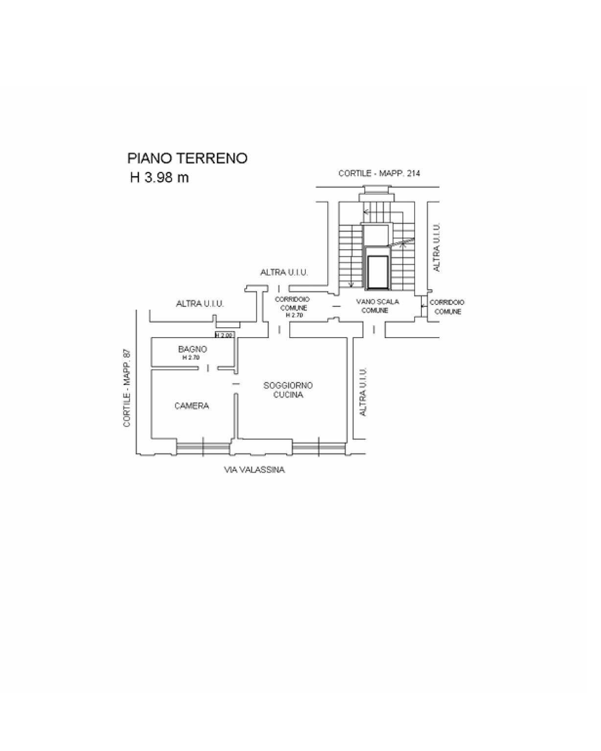 Bilocale via Valassina, 35, Milano (zona Dergano) - planimetria 1
