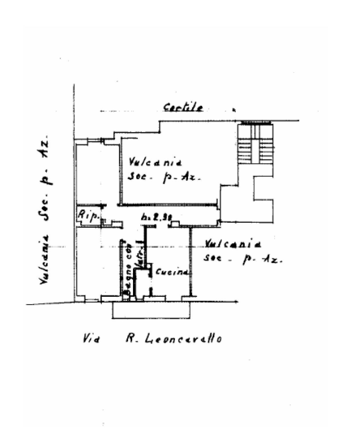Trilocale via Ruggero Leoncavallo, 17, Milano (zona Casoretto) - planimetria 1