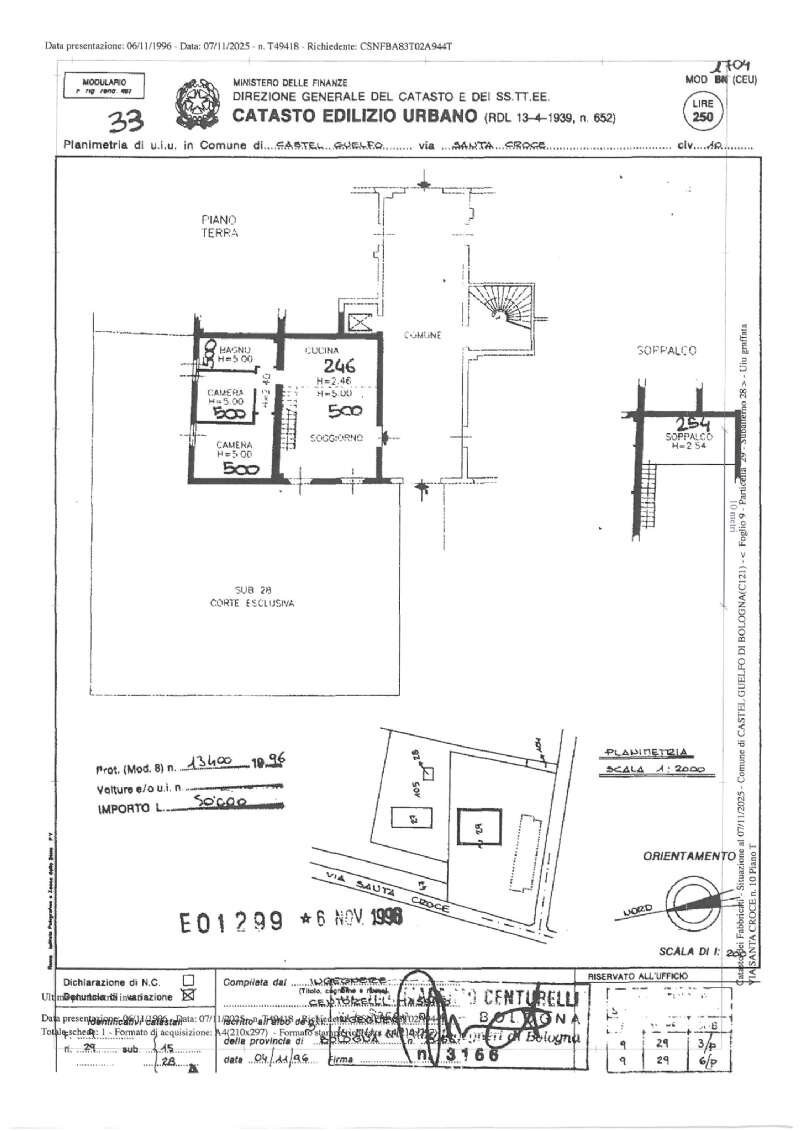 skm_c250i25121011000 - Quadrilocale via Santa Croce, Castel Guelfo di Bologna - planimetria 1