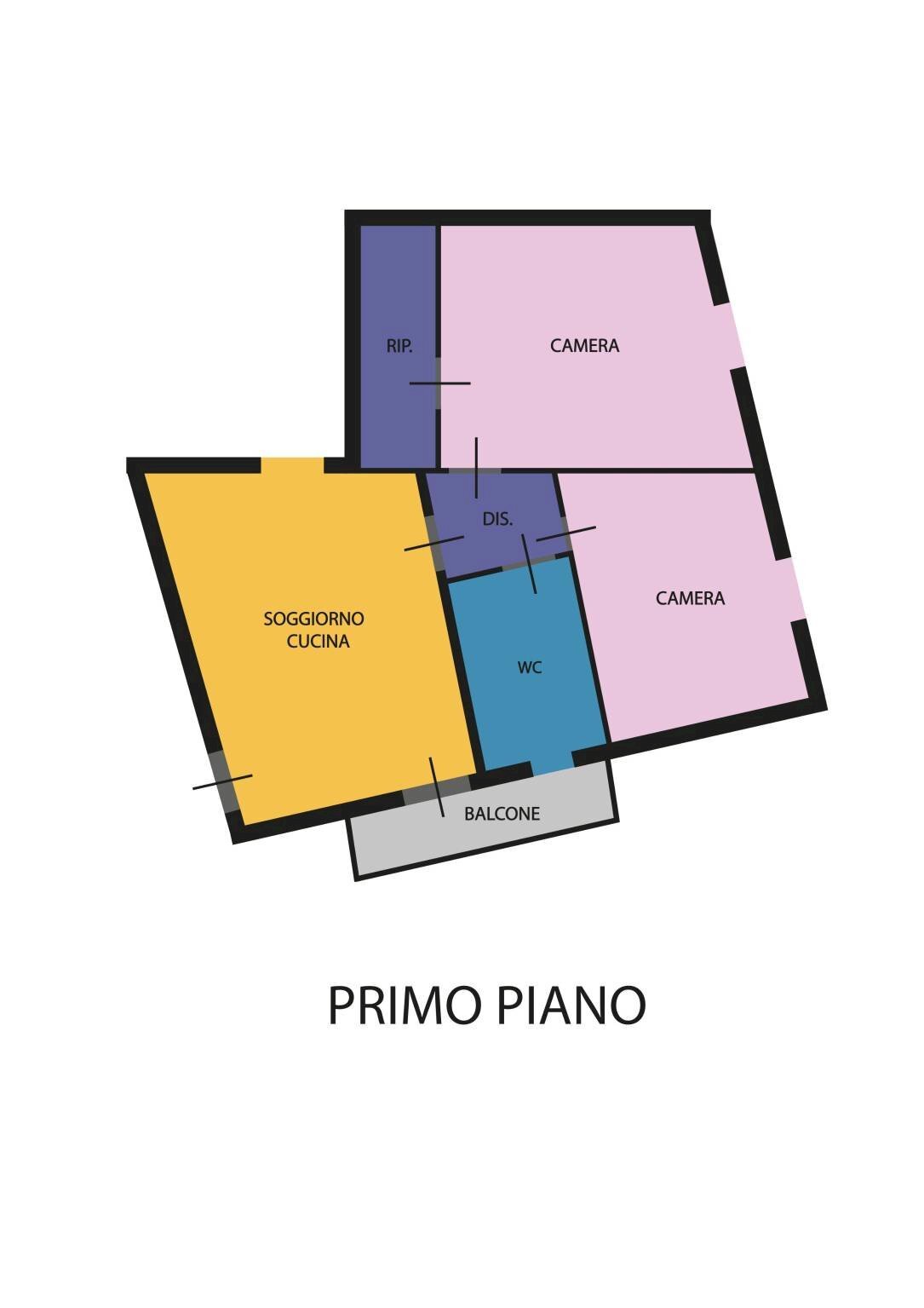 Trilocale via Luigi Cadorna, Bagnacavallo - planimetria 1