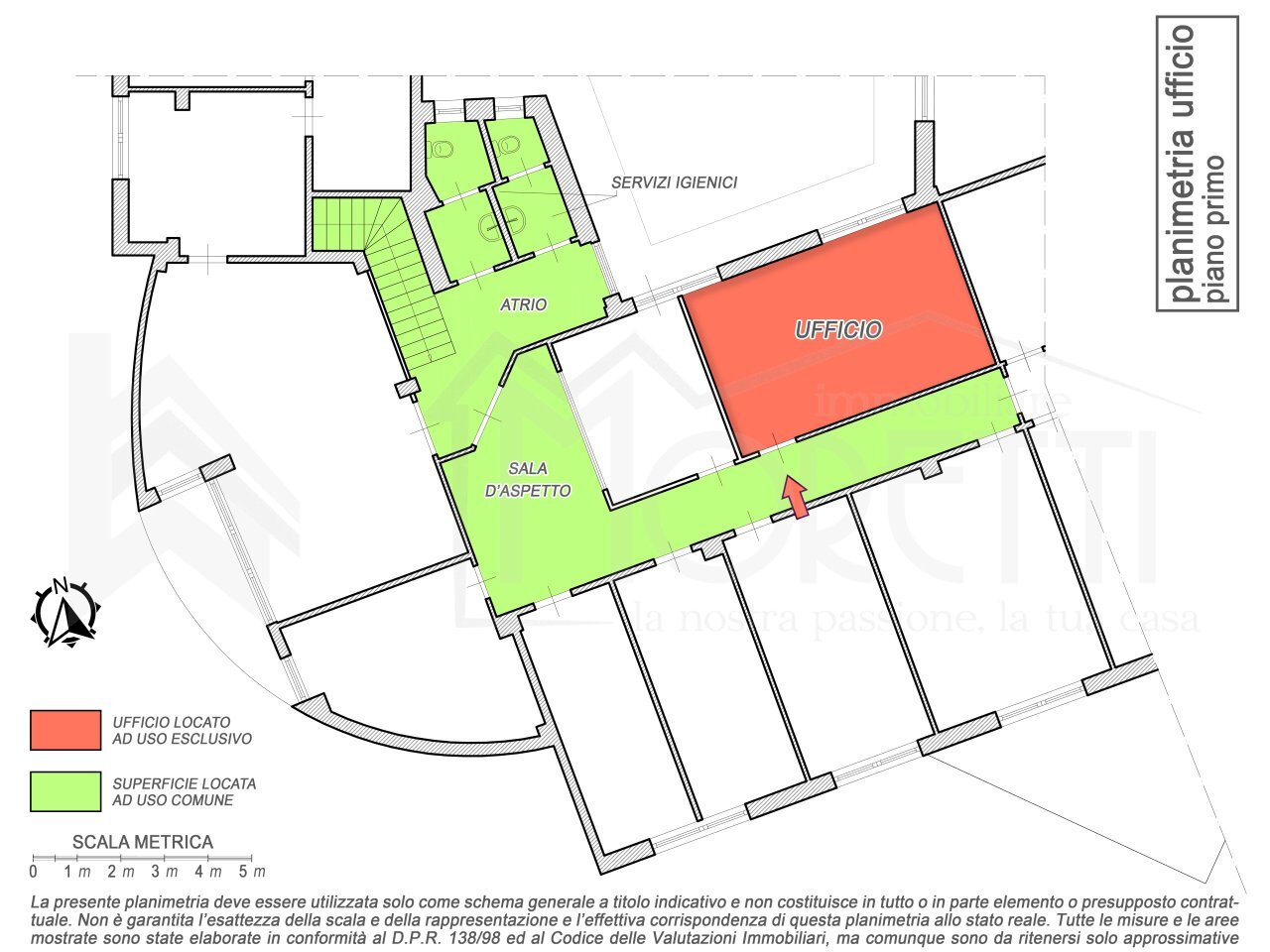 planimetria ufficio - Office Via Martin Luther King, Livorno - floor plans 1