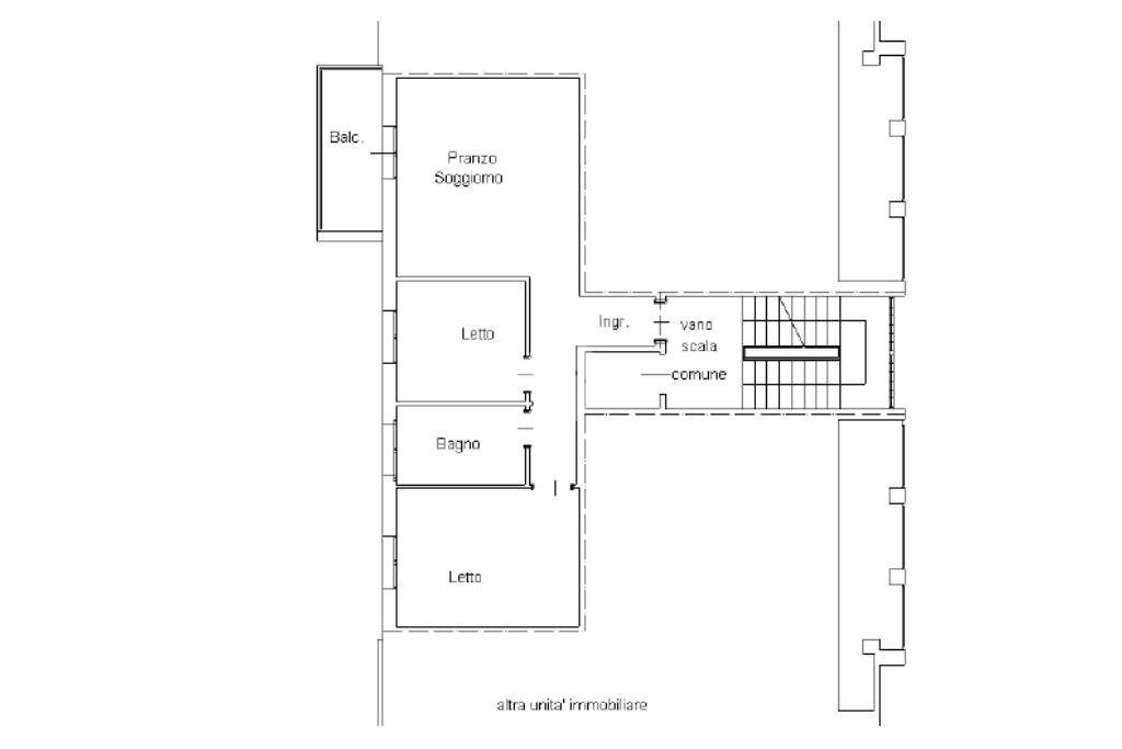 Trilocale Via Lolli, Mirandola - planimetria 1