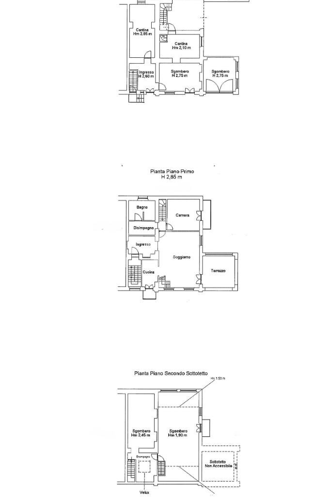 Semi-detached house Frazione Spineto, Castellamonte - floor plans 1