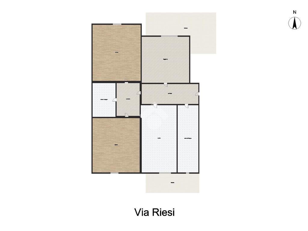 Quadrilocale Via Riesi, Orbassano - planimetria 1