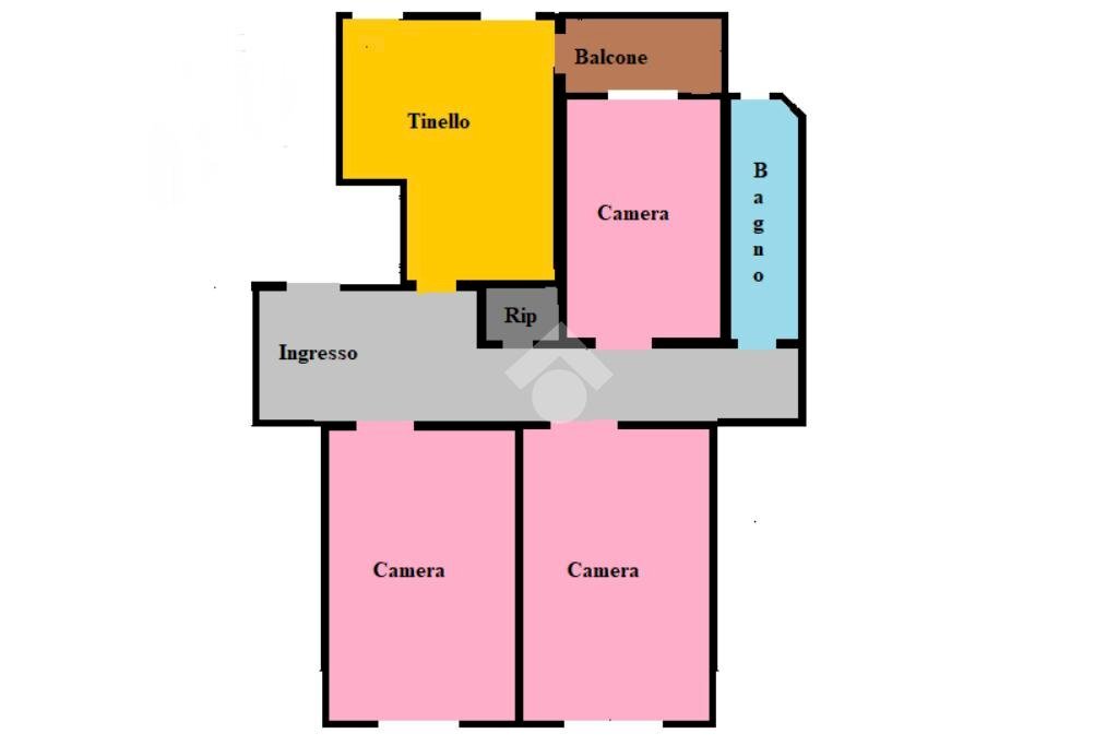 Quadrilocale Corso Vercelli, Torino (zona Rebaudengo) - planimetria 1