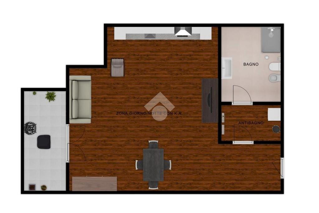 Appartamento Via Paolo Maspero, Milano - planimetria 1