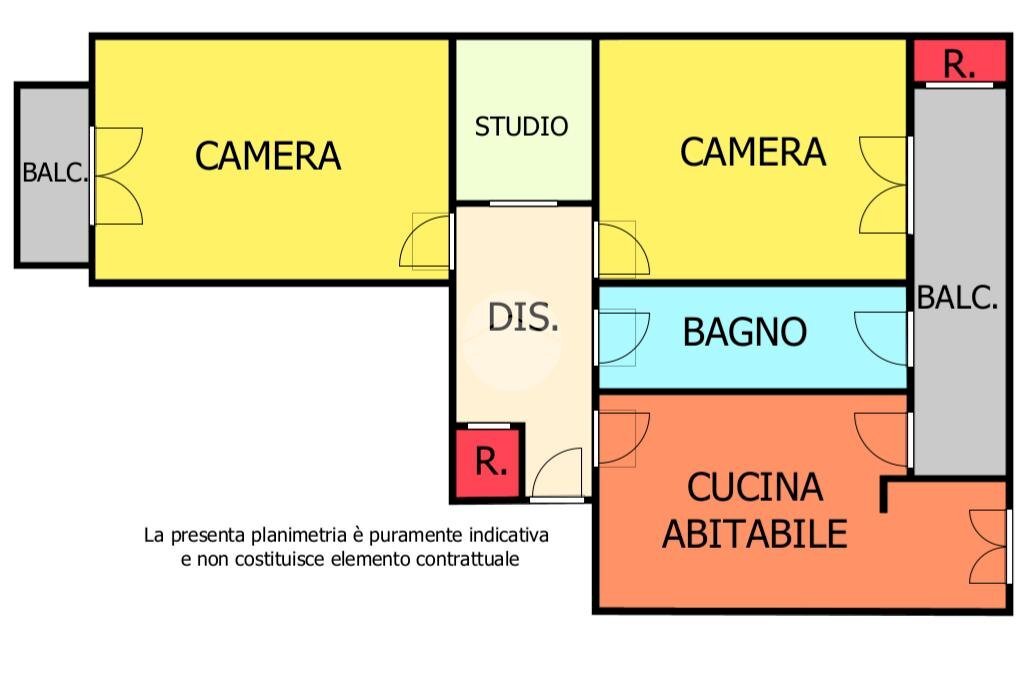 Trilocale Via Lanzo, Torino (zona Madonna Campagna) - planimetria 1
