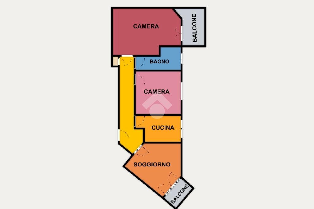 Quadrilocale Via Balestrazzi, Genova (zona Oregina) - planimetria 1