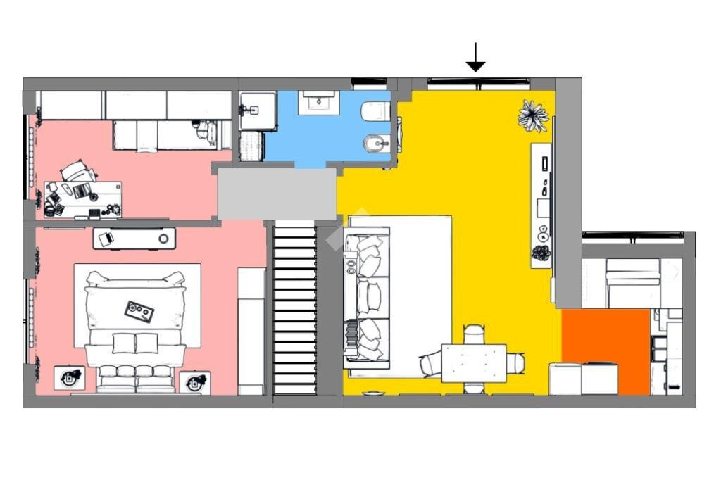 Trilocale Viale Villoresi, Nerviano - planimetria 1