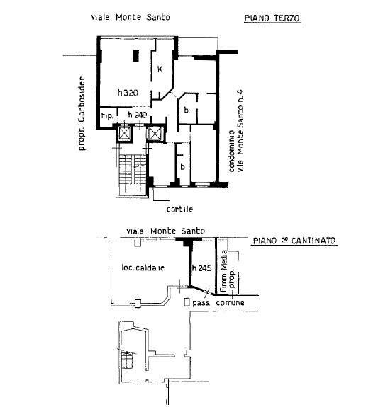 Foto 40 - Quadrilocale Viale Monte Santo, Milano - planimetria 1