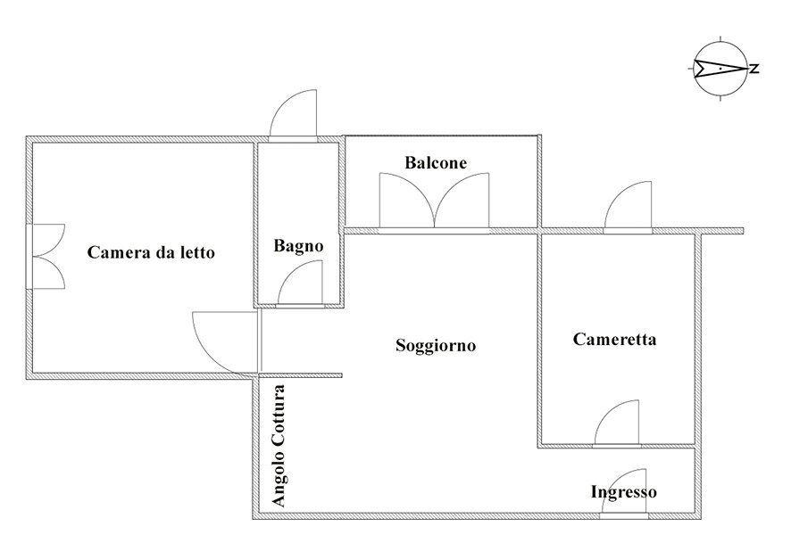 Foto 14 - Trilocale Via delle Ginestre
 
1, Varazze - planimetria 1