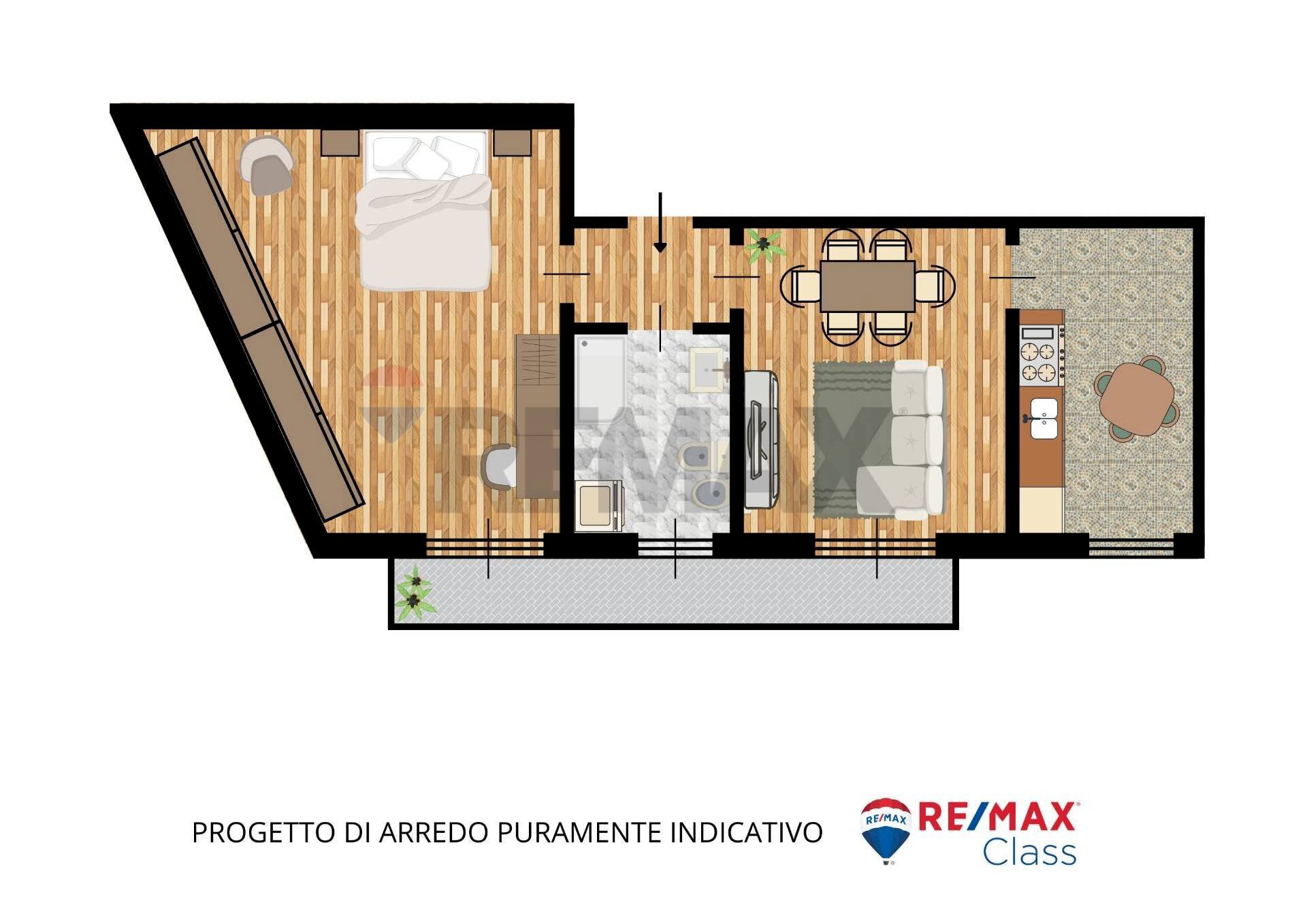 Pianta 2D - Two-room apartment via Meda
 
10/b, Nerviano - floor plans 1