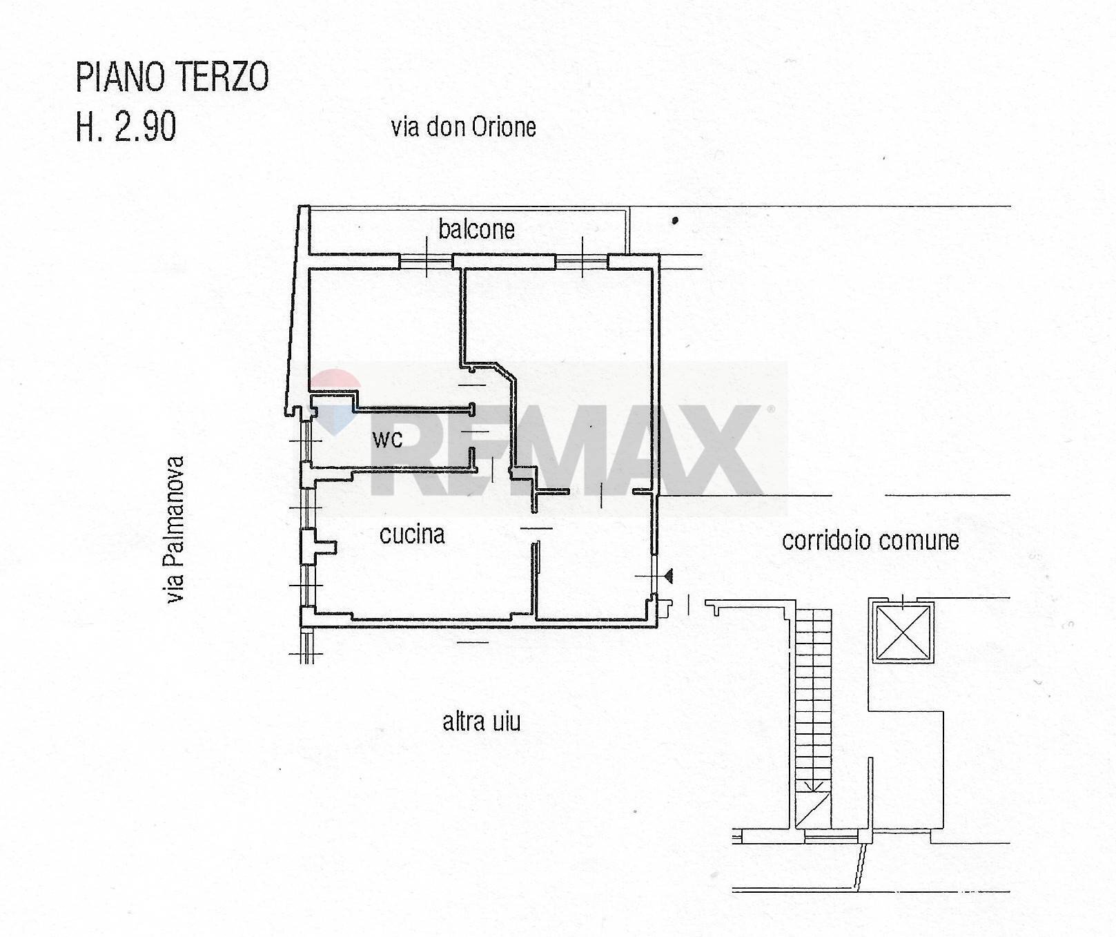Pianta 2D - Two-room apartment Via Don Luigi Orione
 
21, Milano - floor plans 1