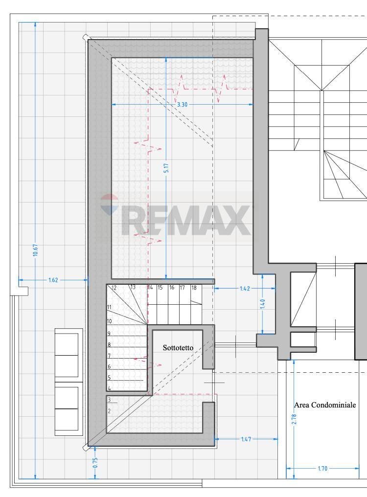 Pianta mansarda - Attic via Gladioli
 
9, Nettuno - floor plans 1