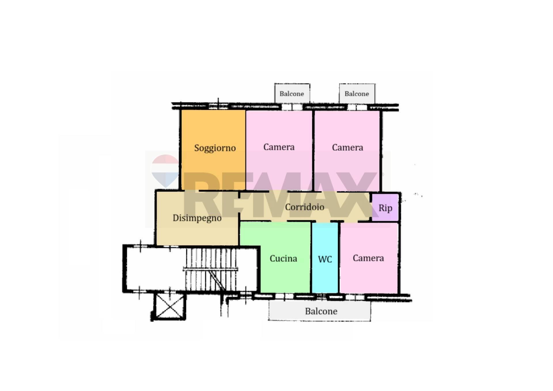 Pianta 2D - Appartamento Piazza Aldo Moro
 
49, Foggia - planimetria 1