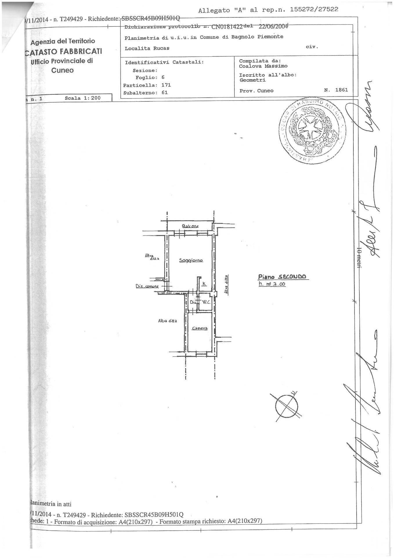 Foto 24 - Two-room apartment Via Rucas, Bagnolo Piemonte - floor plans 1