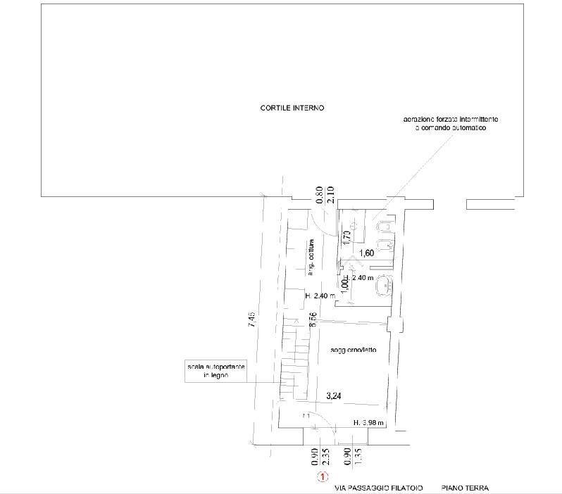 Foto 7 - Bilocale Passaggio Del Filatoio
 
8, Bergamo - planimetria 1