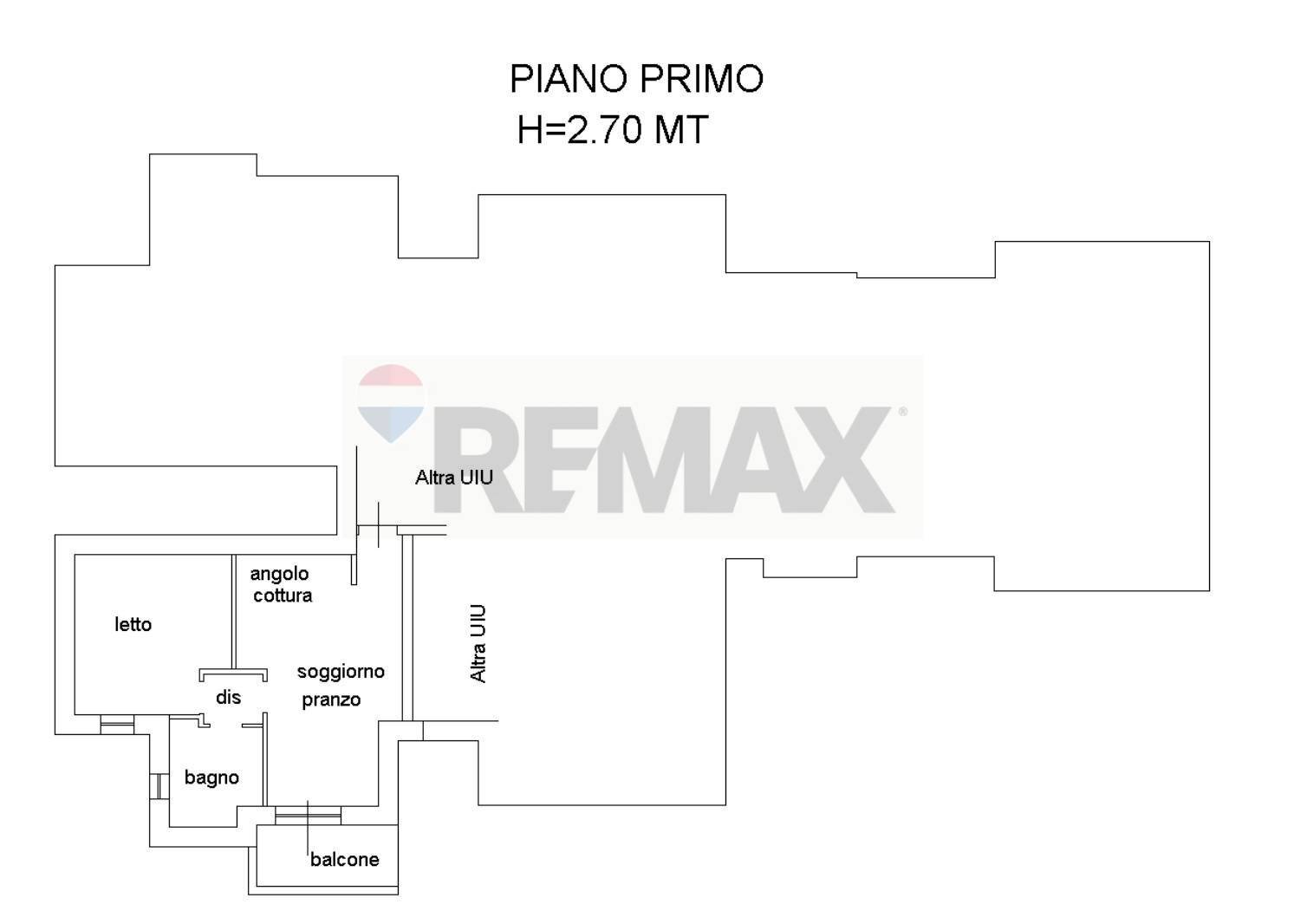 Pianta 2D - Bilocale Reggio nell'Emilia - planimetria 1