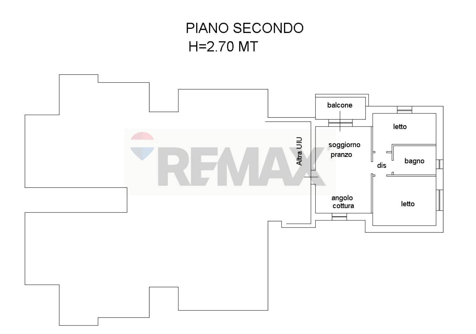 Pianta 2D - Trilocale Reggio nell'Emilia - planimetria 1