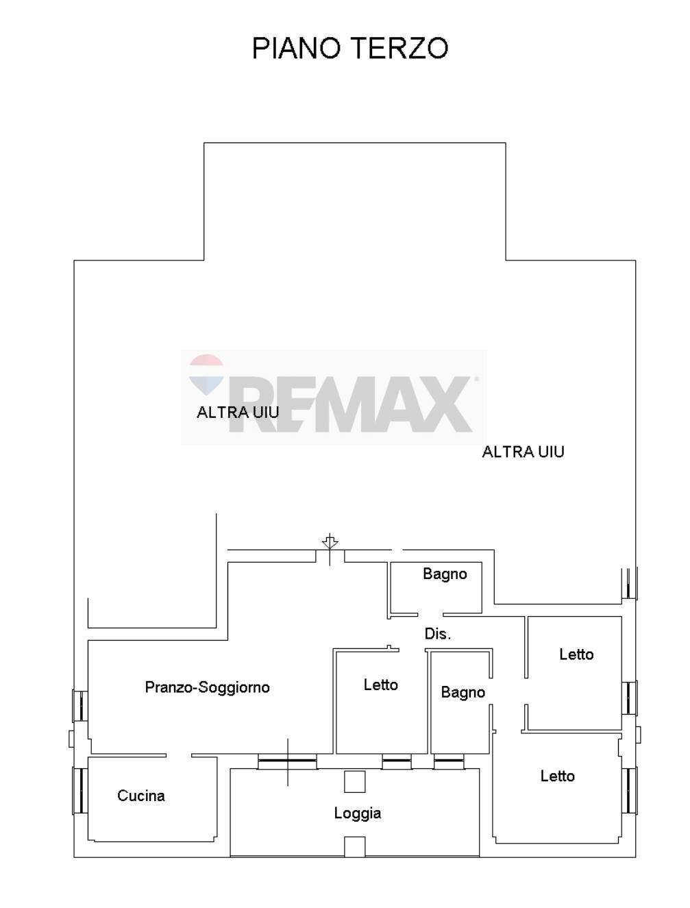 Pianta 2D - Four-room apartment Reggio nell'Emilia - floor plans 1