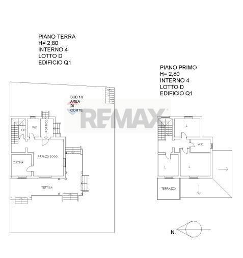 Pianta 2D - Casa semi indipendente via antonio guarasci, Sangineto - planimetria 1