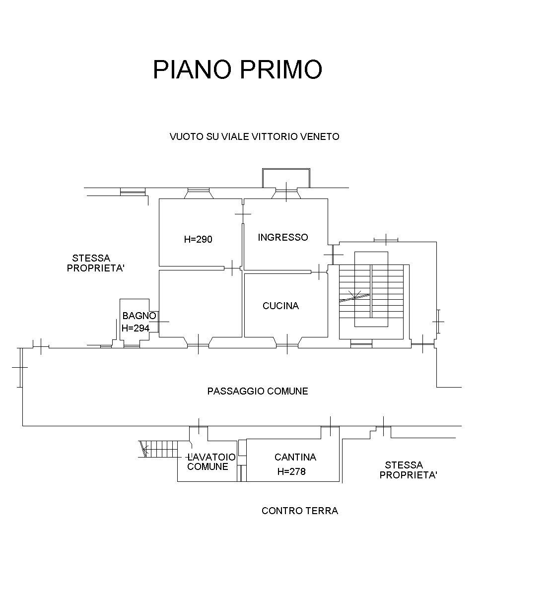 Four-room apartment via Vittorio Veneto, 25, Mondovì - floor plans 1