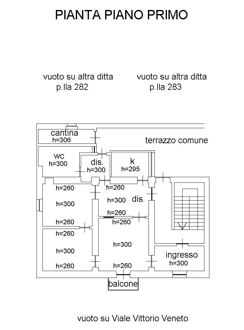 Four-room apartment via Vittorio Veneto, 25, Mondovì - floor plans 1