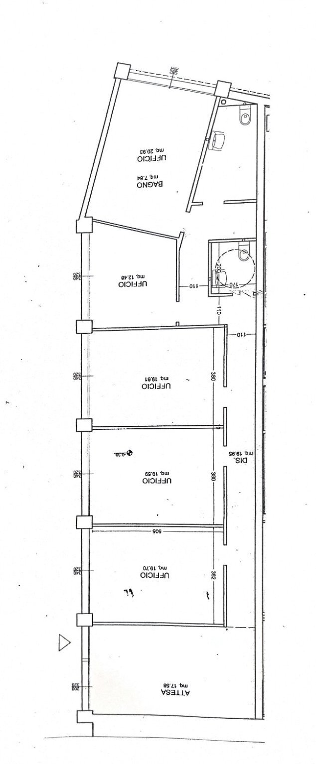 Ufficio via Jacopo Barozzi Vignola, 6, Bologna (zona Bolognina) - planimetria 1
