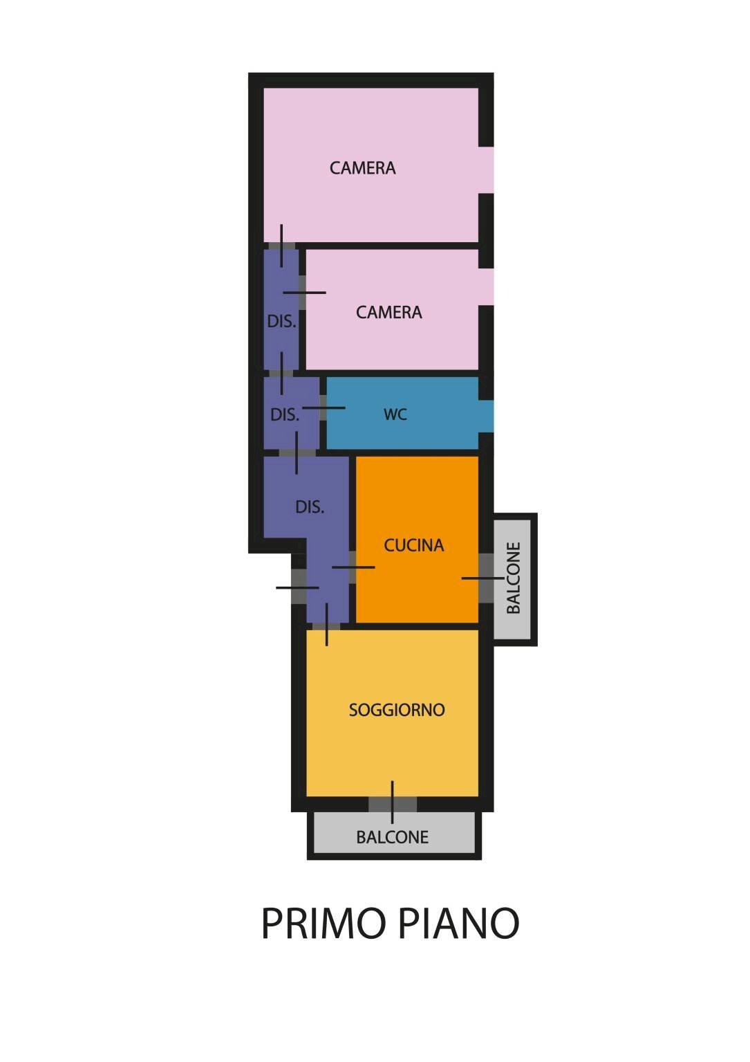 Trilocale via Giacomo Puccini, Faenza - planimetria 1