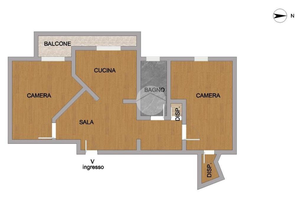 Three-room apartment Via Diano Marina, Genova (neighborhood Palmaro) - floor plans 1