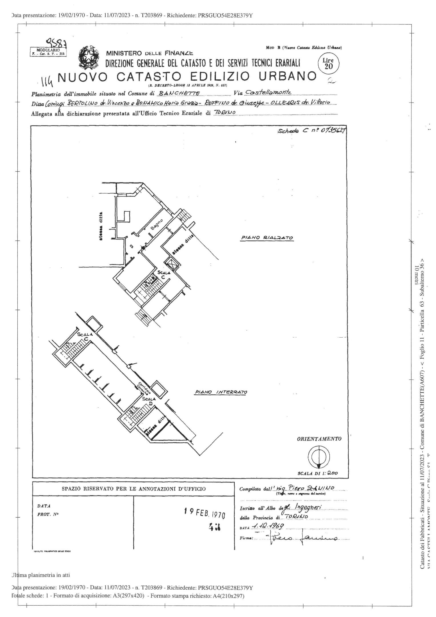 Bilocale Banchette - planimetria 1