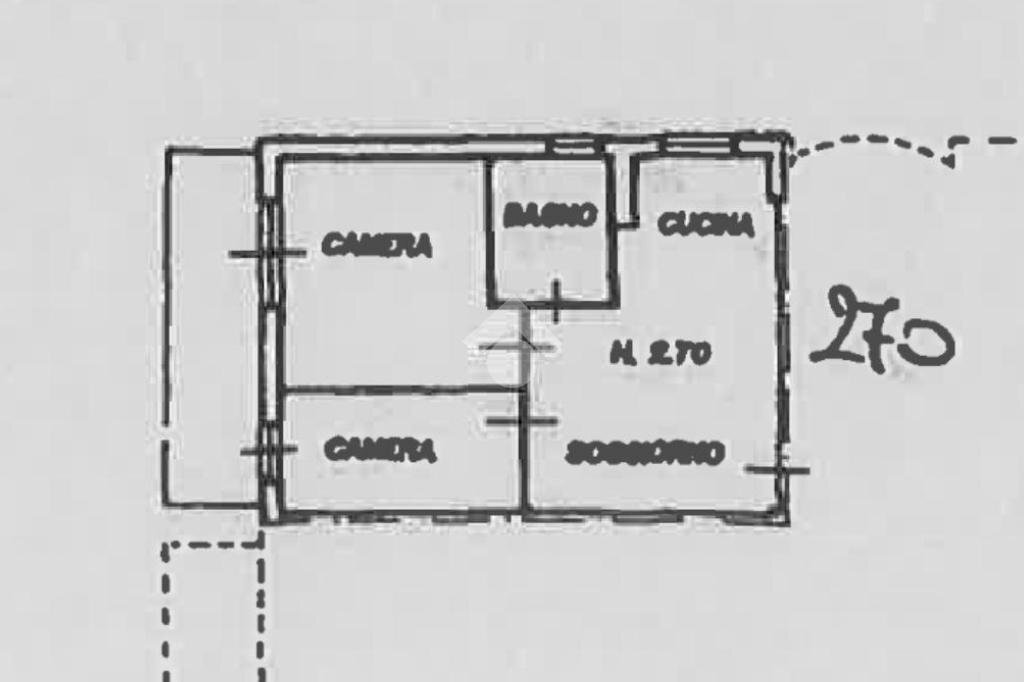 Trilocale Via Violante del Prete, Cattolica - planimetria 1