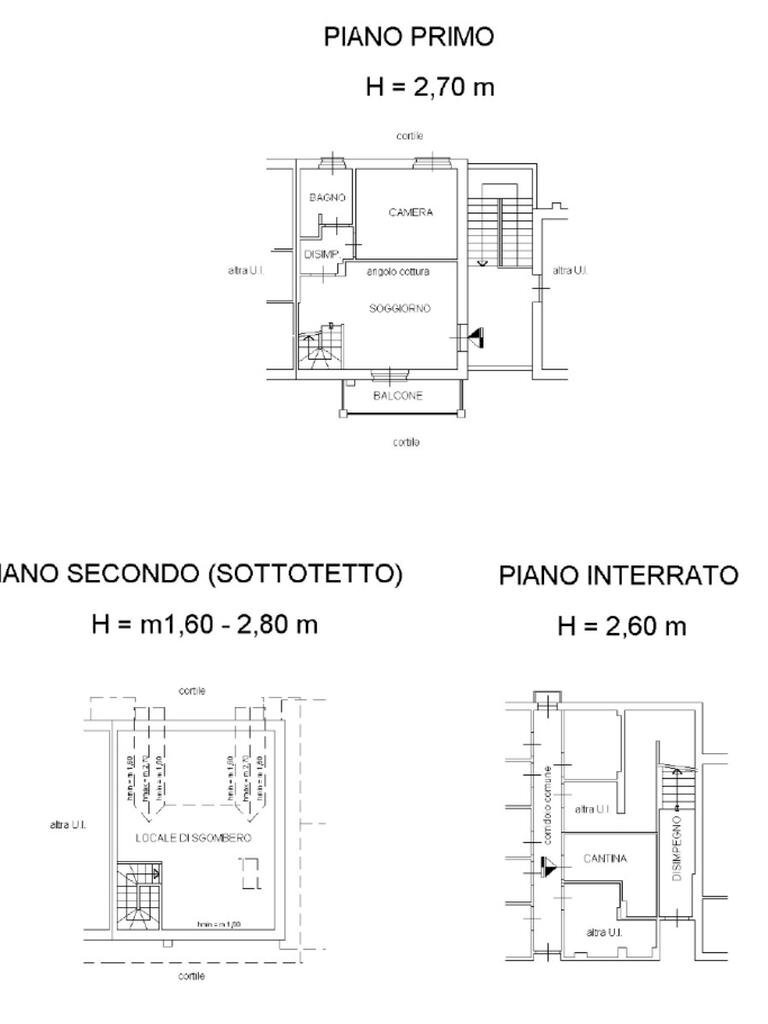 Three-room apartment Via Carignano, Rivalta di Torino - floor plans 1