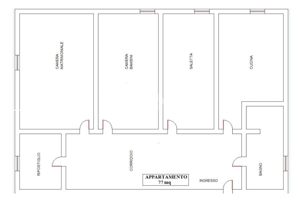 Quadrilocale Via Giulio Cesare, Sanremo - planimetria 1