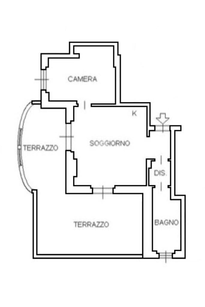 Bilocale Via Caduti in Missione di Pace, Milano (zona Rubattino) - planimetria 1
