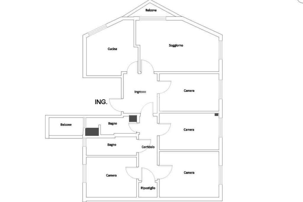 Appartamento Via Carlo Alberto Pisani Dossi, Milano (zona Feltre) - planimetria 1