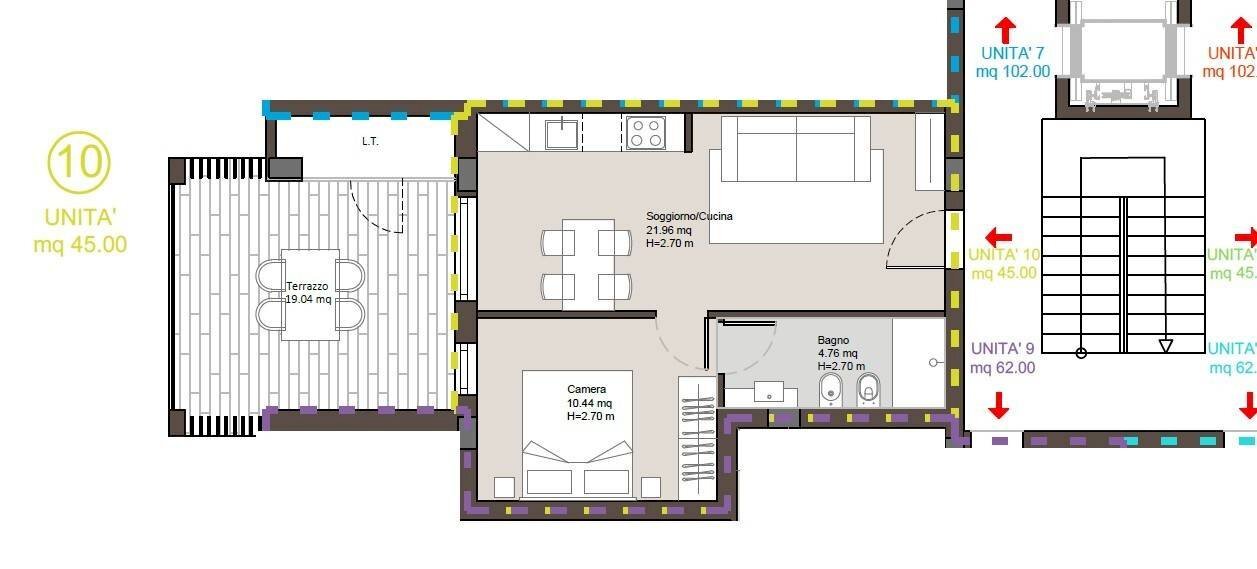 Foto 3 - Bilocale via aspromonte, Porto San Giorgio - planimetria 1