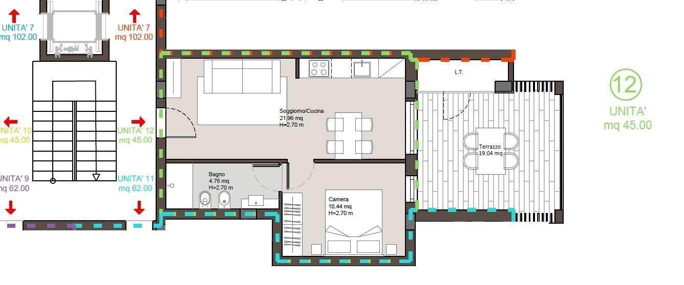 Foto 30 - Bilocale via aspromonte, Porto San Giorgio - planimetria 1