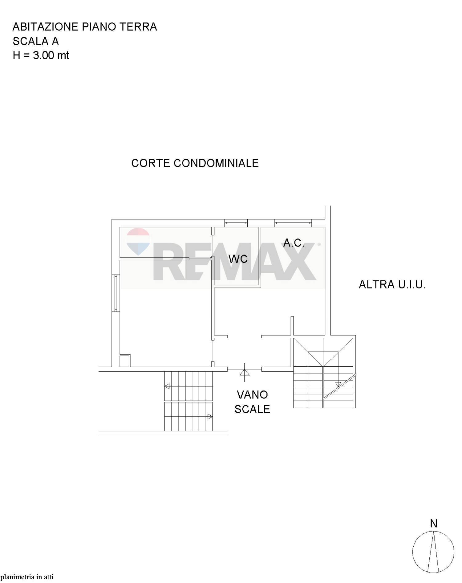 Pianta 2D - Bilocale Roma - planimetria 1