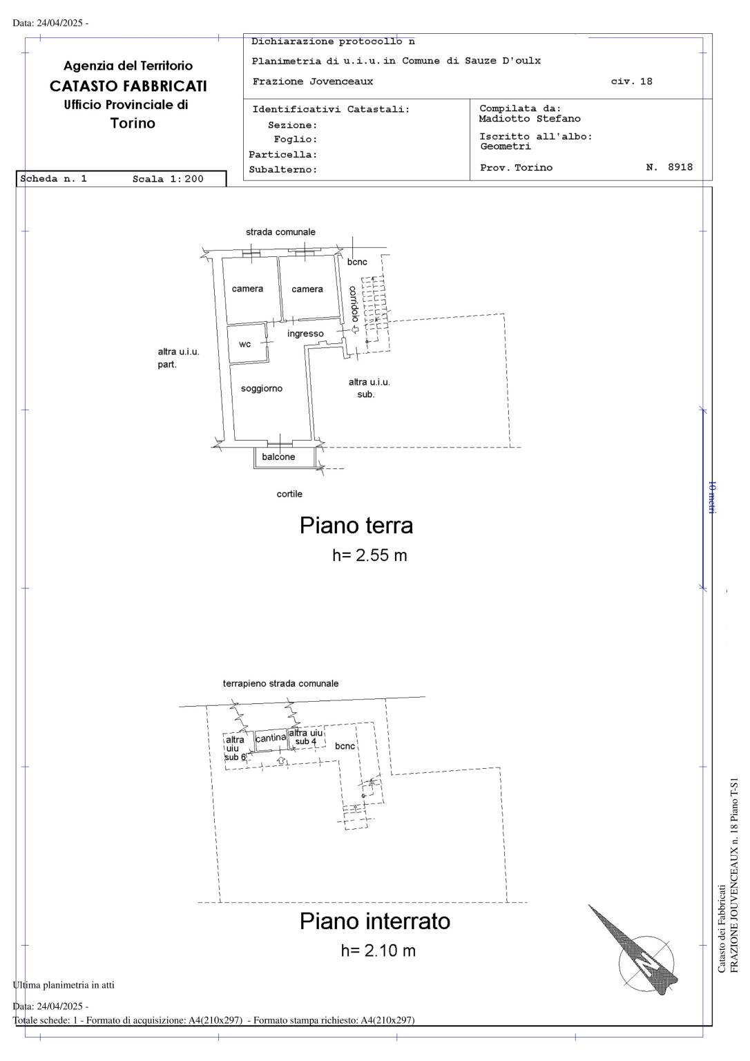 Appartamento Frazione Jouvenceaux, 18, Sauze d'Oulx - planimetria 1