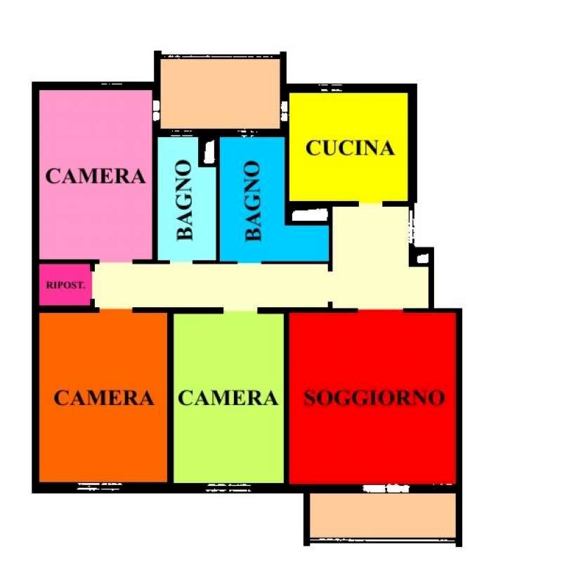 404 - Appartamento via Della Repubblica, 11, San Giuliano Milanese - planimetria 1