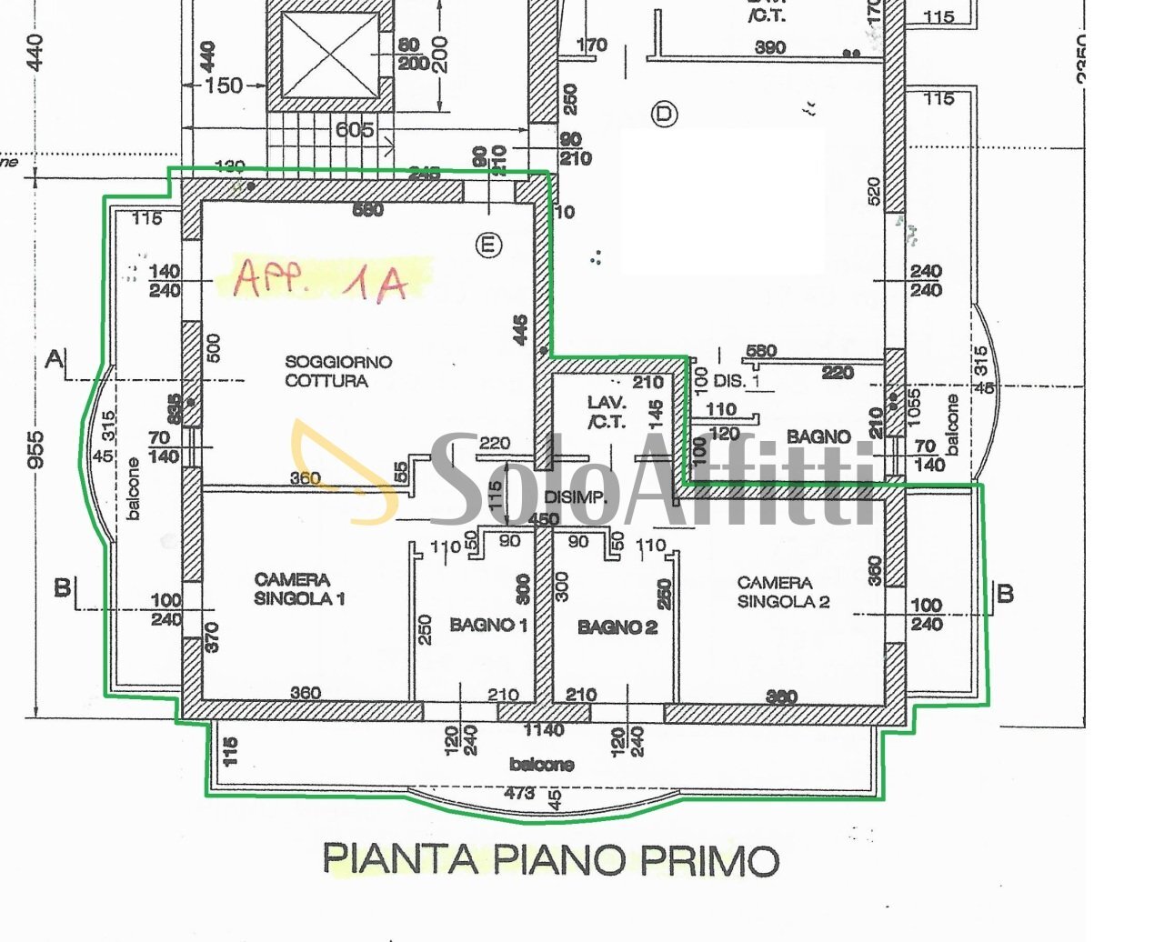 planimetria - Trilocale Magnago - planimetria 1