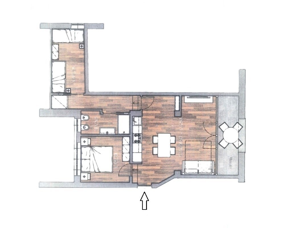 Piantina - Trilocale Varazze - planimetria 1