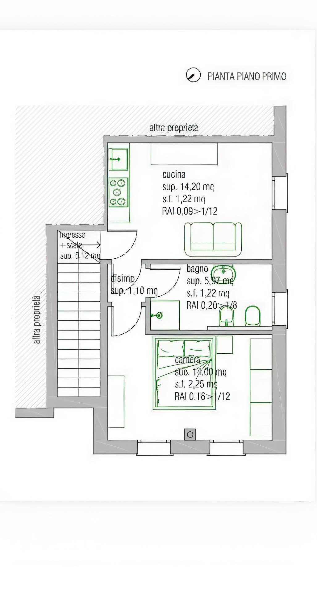 Foto 11 - Two-room apartment Mantova - floor plans 1